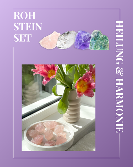 Kristallset Heilung & Harmonie - Roh-/Wassersteine