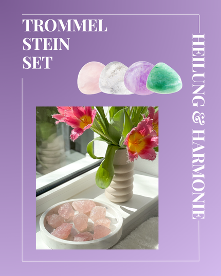 Kristallset Heilung & Harmonie - Trommelsteine