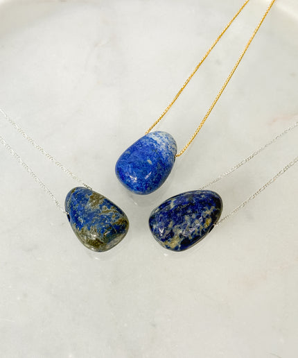 Lapislazuli Kettenanhänger - gebohrt