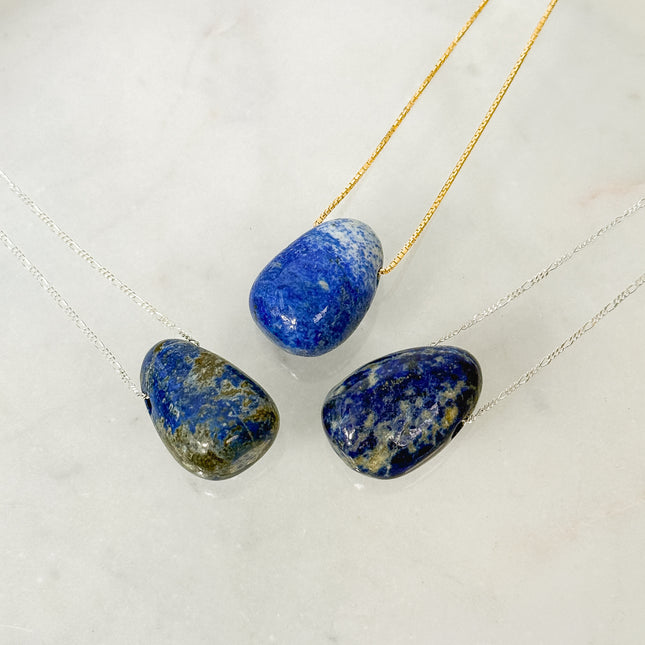 Lapislazuli Kettenanhänger - gebohrt