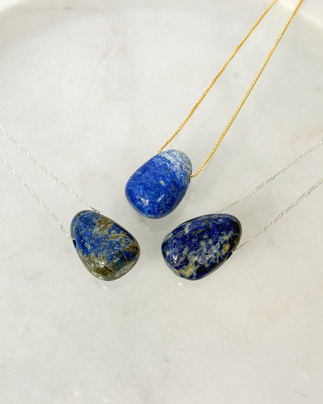 Lapislazuli Kettenanhänger - gebohrt