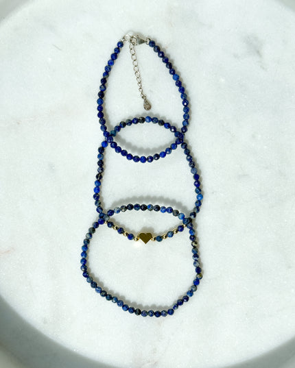 Lapislazuli Armband facettiert
