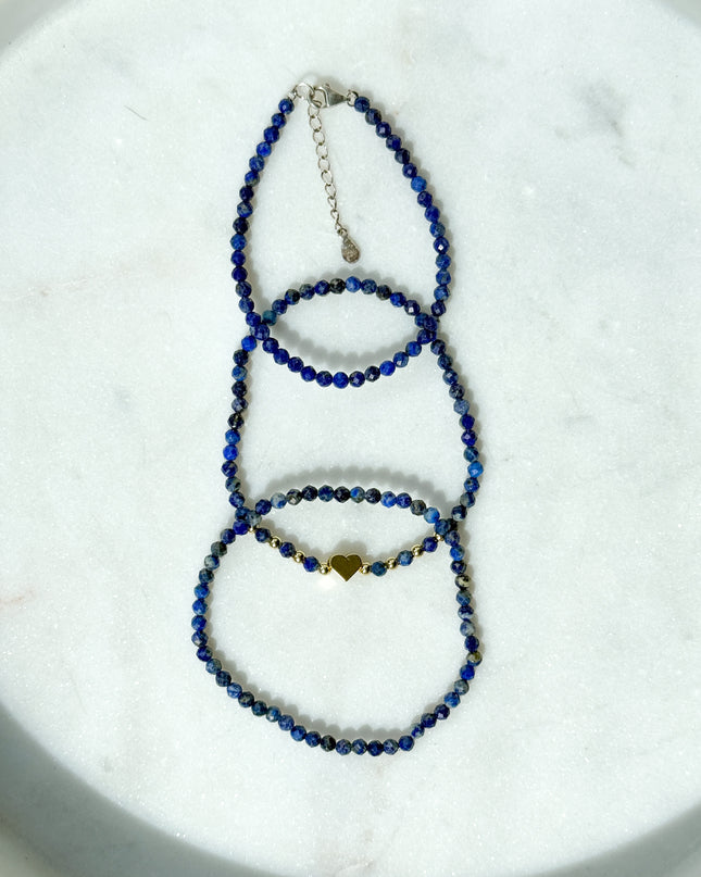 Lapislazuli Armband facettiert