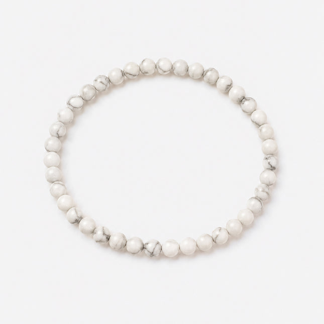 Magnesit Armband (4mm Perlen)