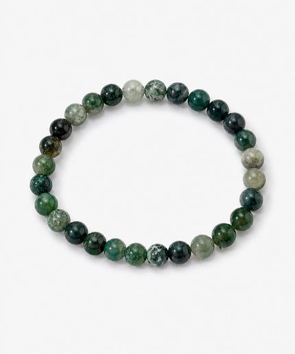 Moosachat Perlenarmband (4-6mm Perlen)