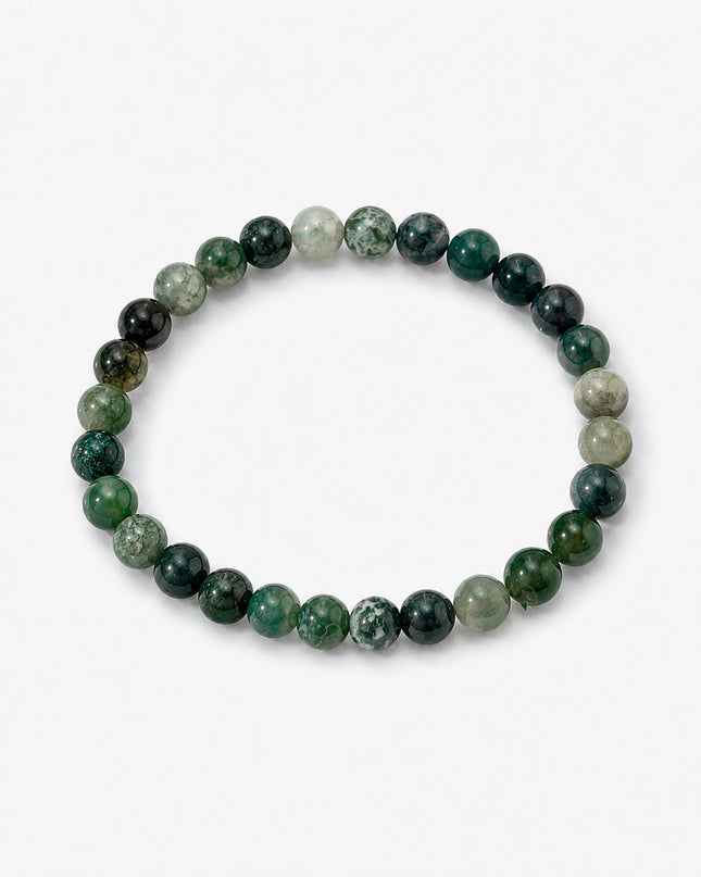 Moosachat Perlenarmband (4-6mm Perlen)