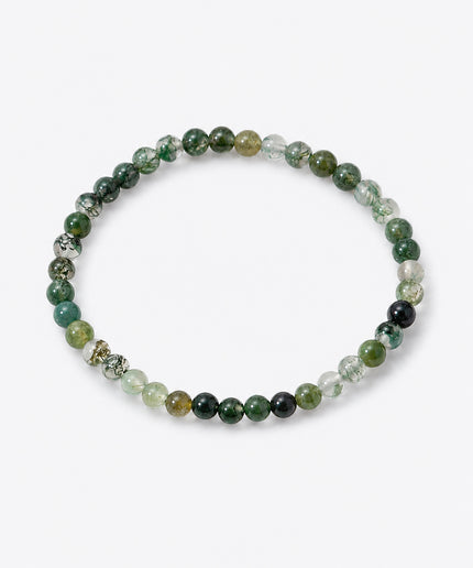 Moosachat Perlenarmband (4-6mm Perlen)