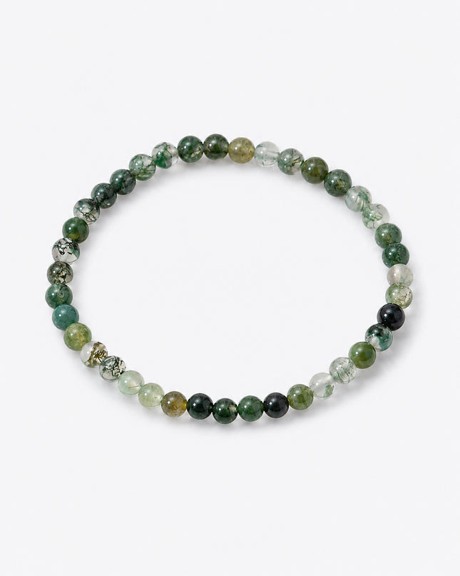 Moosachat Perlenarmband (4-6mm Perlen)