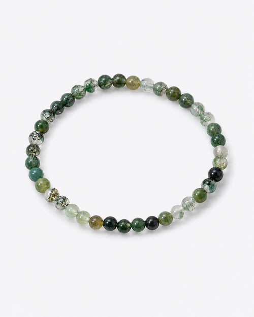Moosachat Perlenarmband (4-6mm Perlen)