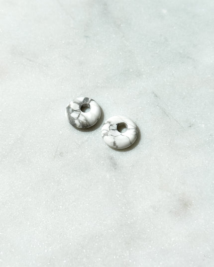 Magnesit Donut Anhänger – für Hoop Ohrringe