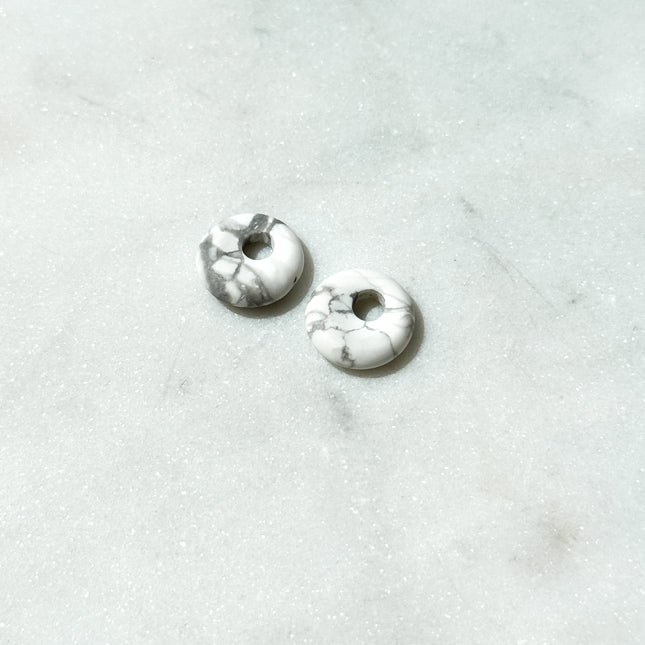Magnesit Donut Anhänger – für Hoop Ohrringe