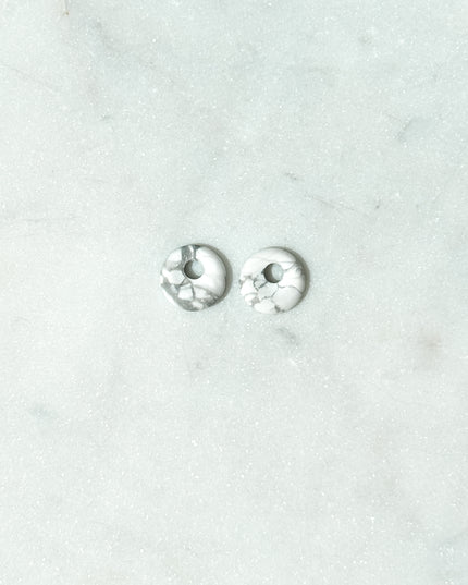 Magnesit Donut Anhänger – für Hoop Ohrringe