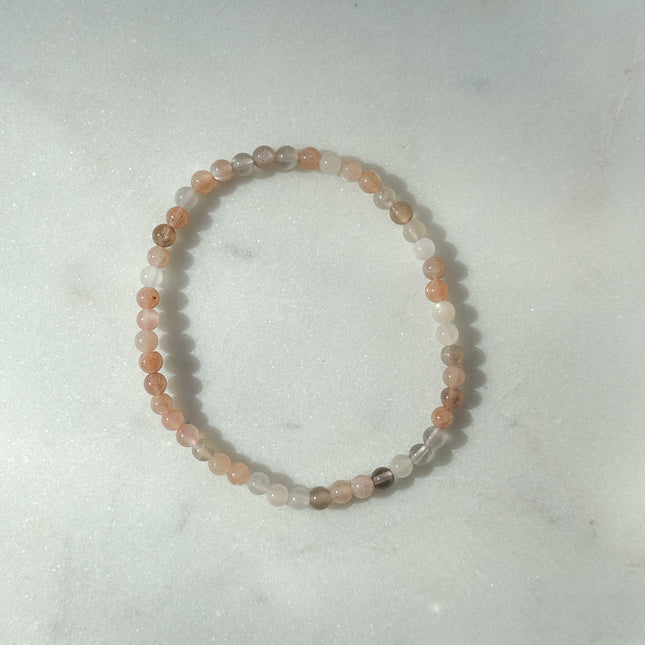 Mondstein Perlenarmband (4-8mm Perlen)