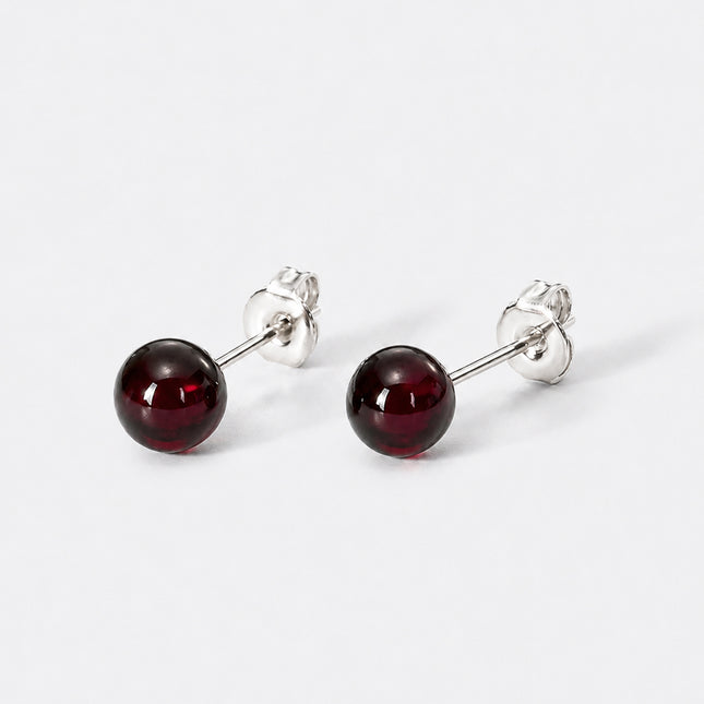 Granat Ohrstecker