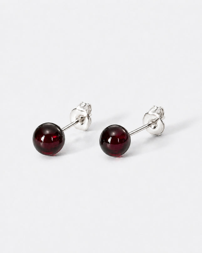 Granat Ohrstecker