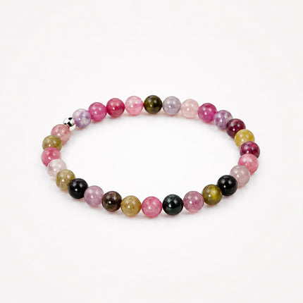 Turmalin Polychrom Perlenarmband (6mm)