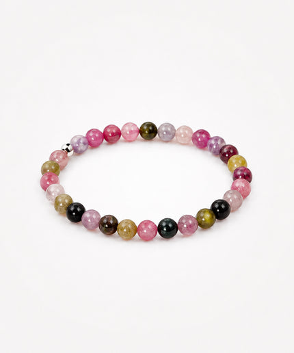 Turmalin Polychrom Perlenarmband (6mm)