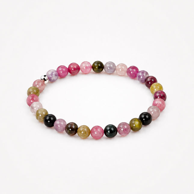 Turmalin Polychrom Perlenarmband (6mm)