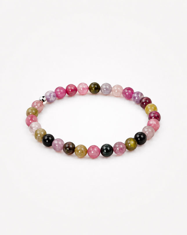 Turmalin Polychrom Perlenarmband (6mm)