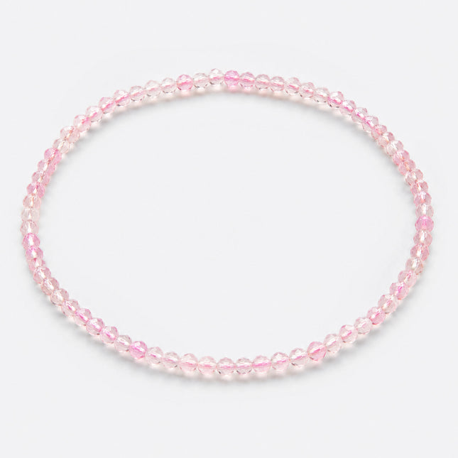 Rosenquarz Armband facettiert