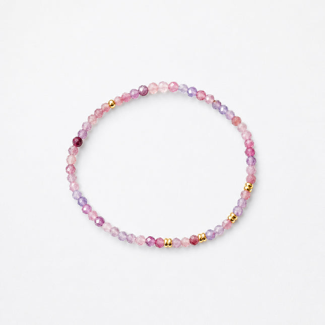 Roter Turmalin (Rubellit) - Armband facettiert