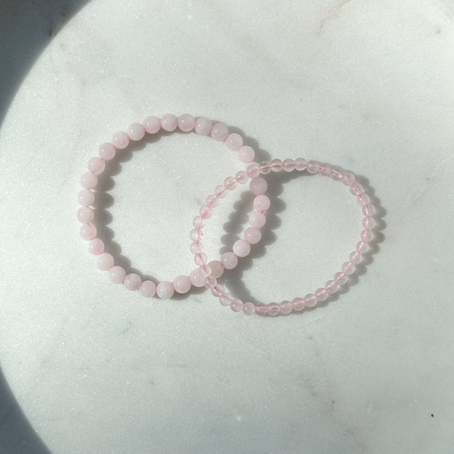 Rosenquarz Perlenarmband (4-6mm Perlen)