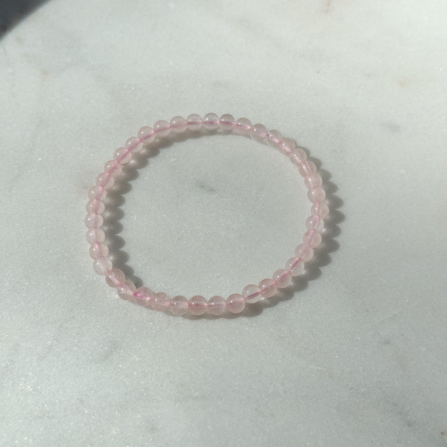 Rosenquarz Perlenarmband (4-6mm Perlen)