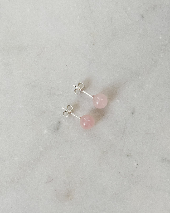 Rosenquarz Ohrstecker