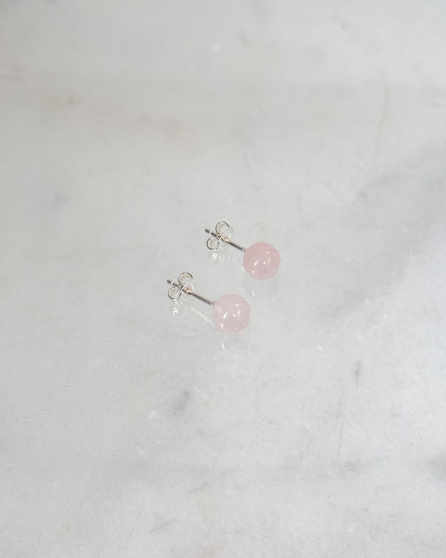 Rosenquarz Ohrstecker