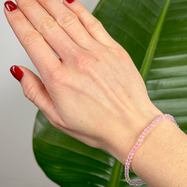 Rosenquarz Armband facettiert