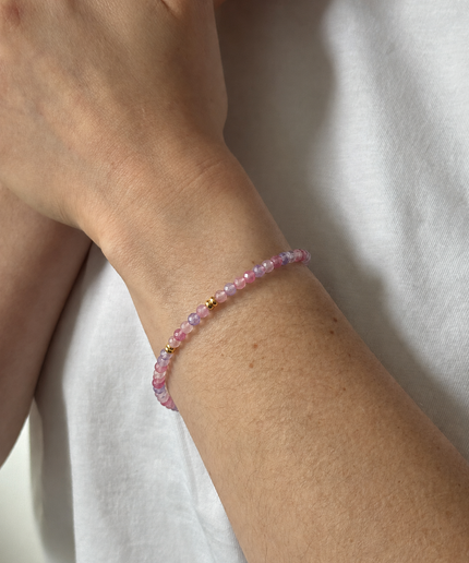 Roter Turmalin (Rubellit) - Armband facettiert