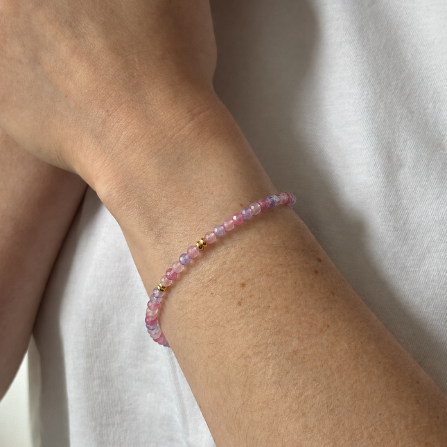 Roter Turmalin (Rubellit) - Armband facettiert