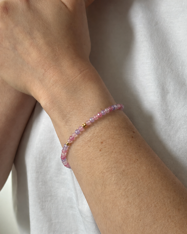 Roter Turmalin (Rubellit) - Armband facettiert