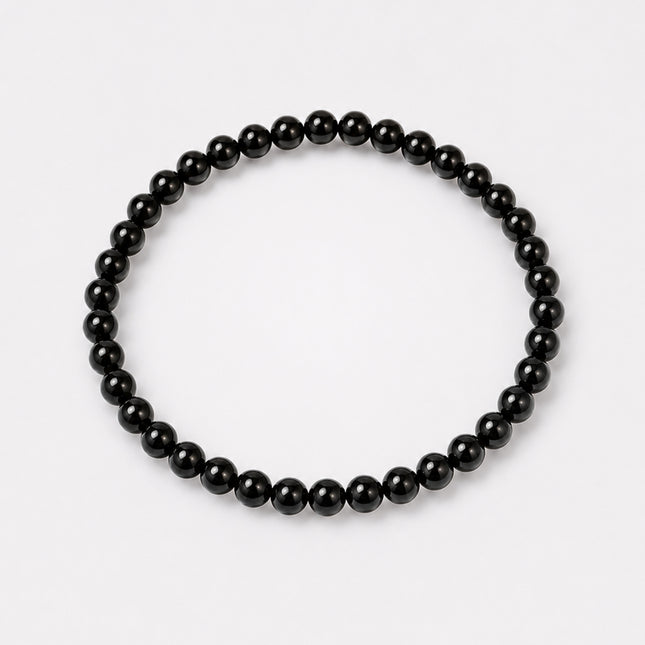 Turmalin Schörl - Perlenarmband (4-8mm Perlen)