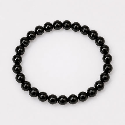 Turmalin Schörl - Perlenarmband (4-8mm Perlen)