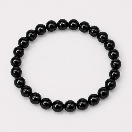 Turmalin Schörl - Perlenarmband (4-8mm Perlen)
