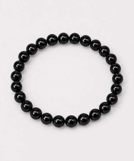 Turmalin Schörl - Perlenarmband (4-8mm Perlen)
