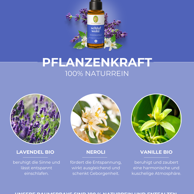 Schlafwohl Kissenspray BIO - Primavera