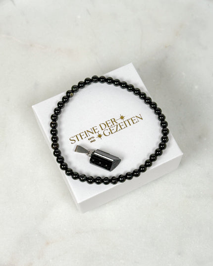 Turmalin Schörl Schmuck-Set - Armband & Anhänger