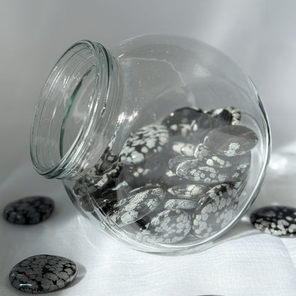 Schneeflockenobsidian Scheibenstein