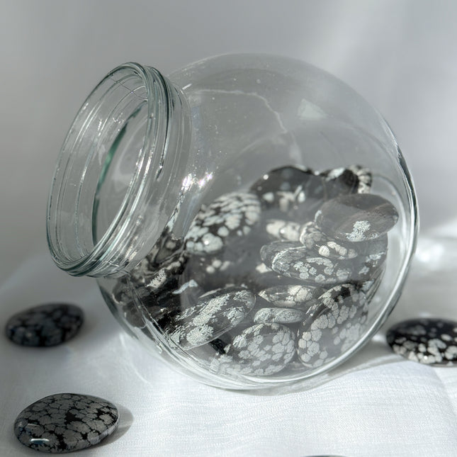 Schneeflockenobsidian Scheibenstein