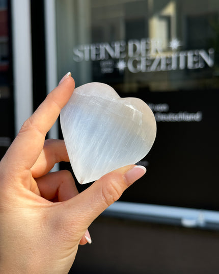 Selenit Herz (ca. 65-70 mm)