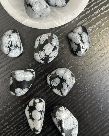 Schneeflocken Obsidian Trommelstein