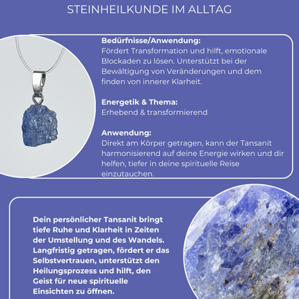 Tansanit Anhänger - 925 Silber