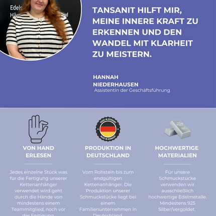 Tansanit Anhänger - 925 Silber