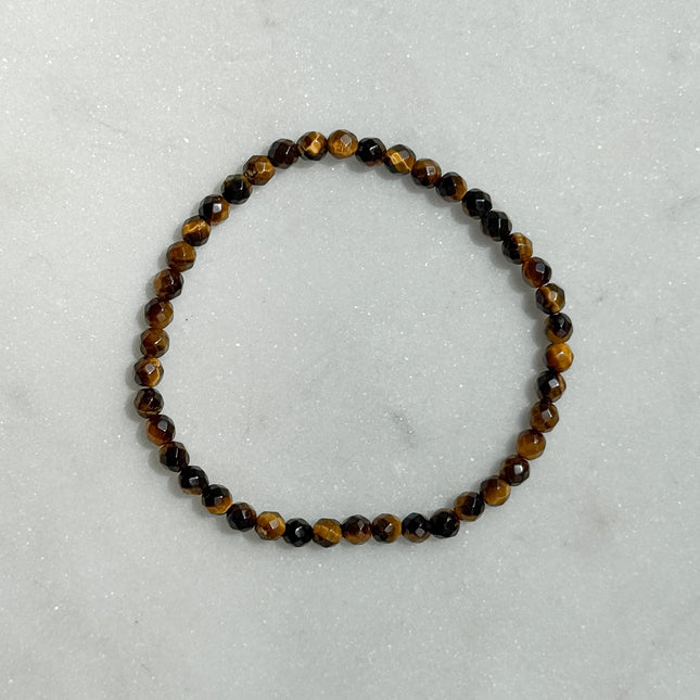 Tigerauge Armband facettiert