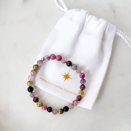 Turmalin Polychrom Perlenarmband (6mm)