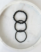 Turmalin Schörl Perlenarmband (4-8mm Perlen)