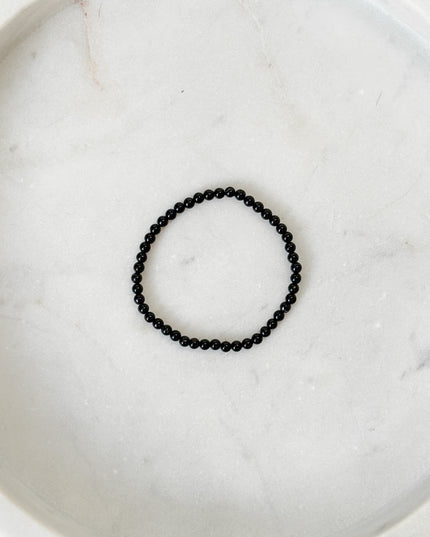 Turmalin Schörl Perlenarmband (4-8mm Perlen)