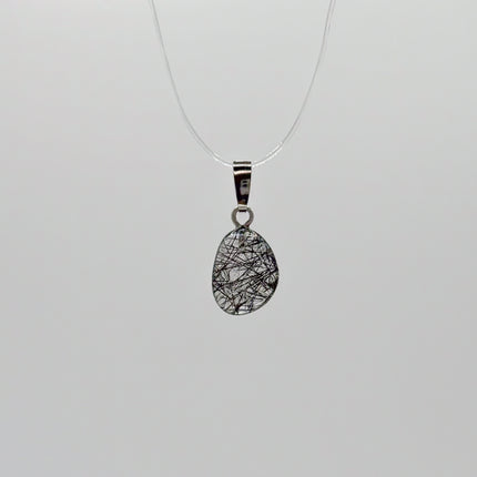 Turmalinquarz Anhänger - 925 Silber (AAA+)